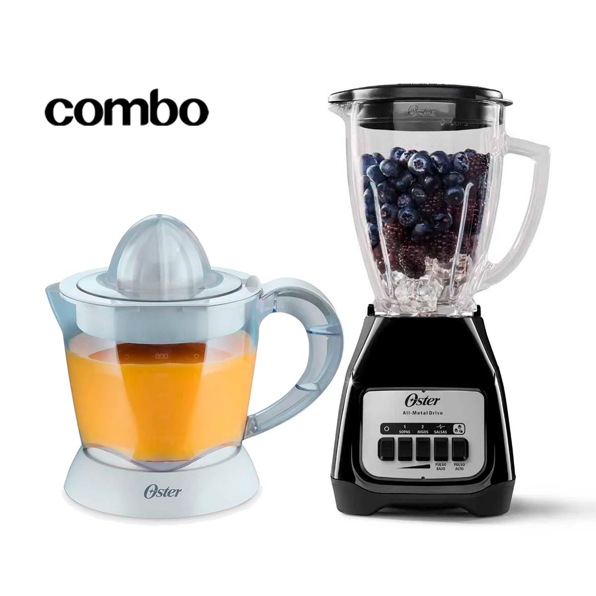 Combo Oster Licuadora BLSTKAGBPB + Exprimidor De Cítricos FPSTJU407W